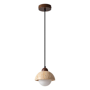 MarbleGlow – Elegant Natural Marble Pendant Light with LED Bulbs