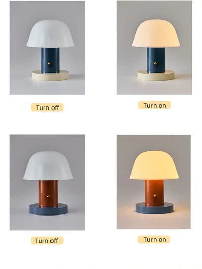 MushGlow - Stylish mushroom table lamp with whimsical design and soft lighting