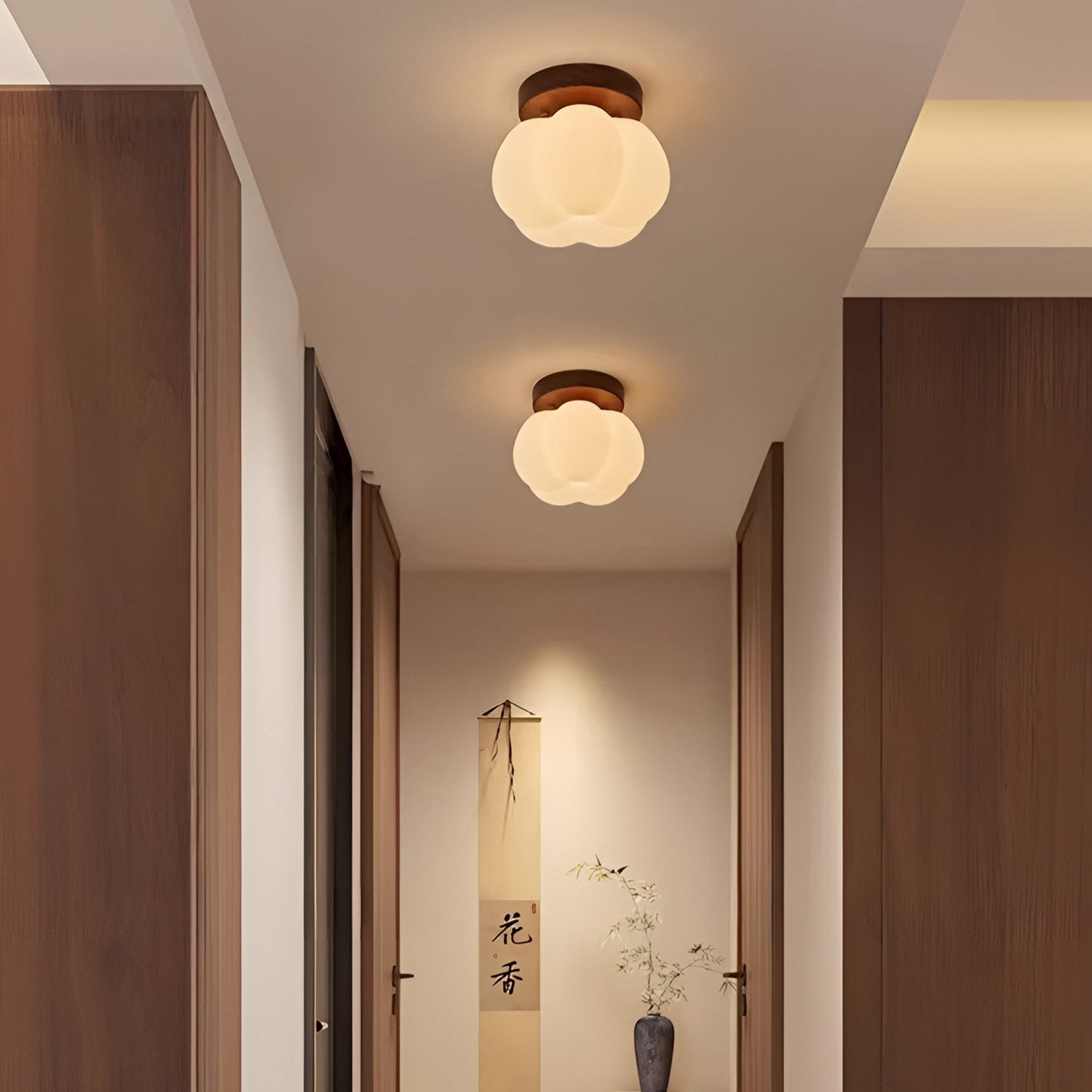 PumpkinGlow – Playful and Modern Flush Ceiling Lamp for Any Room