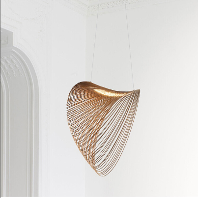 EternaWave - Sculptural Pendant Light Striking Organic Wave Design with LED Illumination