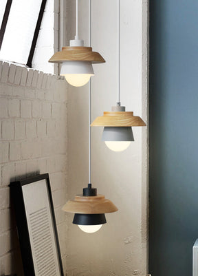 GlowNest - Scandinavian Pendant Lamp with Open Wood Frame for Warm Ambient Lighting