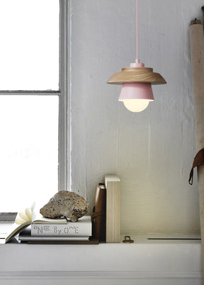 GlowNest - Scandinavian Pendant Lamp with Open Wood Frame for Warm Ambient Lighting