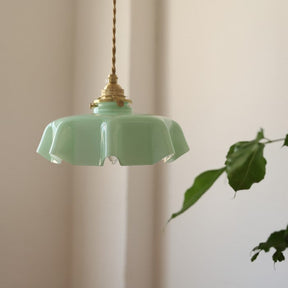 NoirBloom - Retro floral hanging lamp with soft glow and vintage elegance