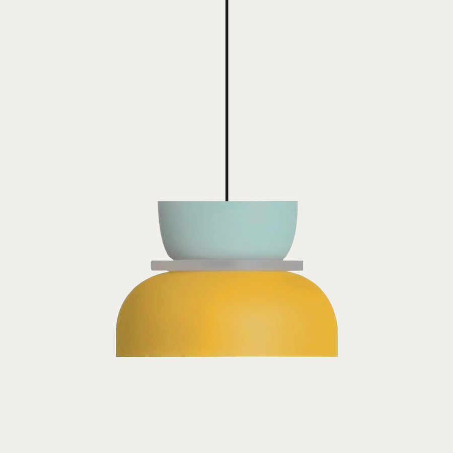 LuxeLume - Modern Color Block Pendant Light with Layered Design