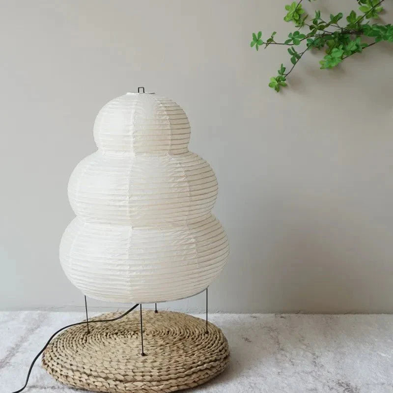 LumiSabi - Artistic Wabi Sabi Rice Paper Floor Lamp with Adjustable Stand