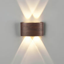 NordGlow – Sleek Up & Down Wall Light with Modern Wood-Like Finish