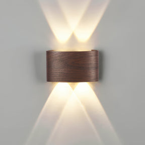 NordGlow – Sleek Up & Down Wall Light with Modern Wood-Like Finish